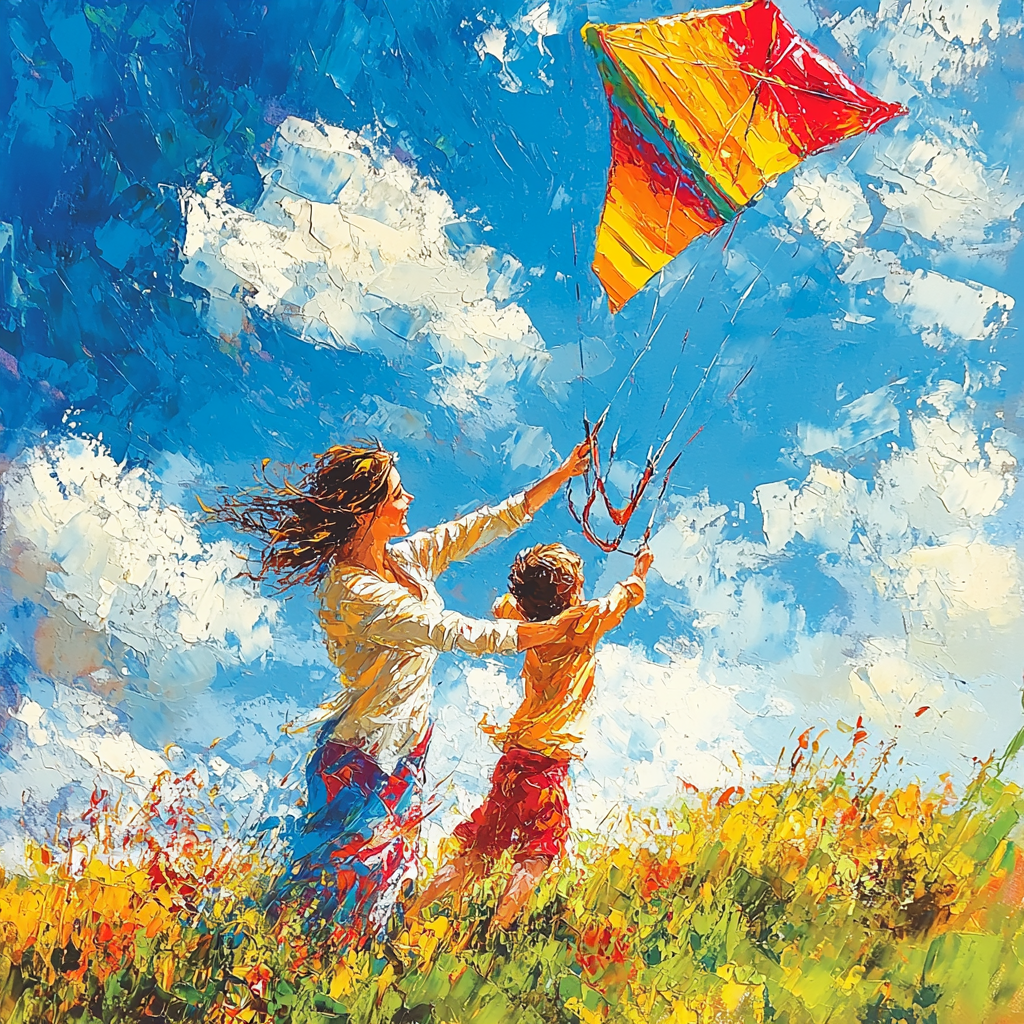 Kite Flying Laughter Paint By Numbers Kits
