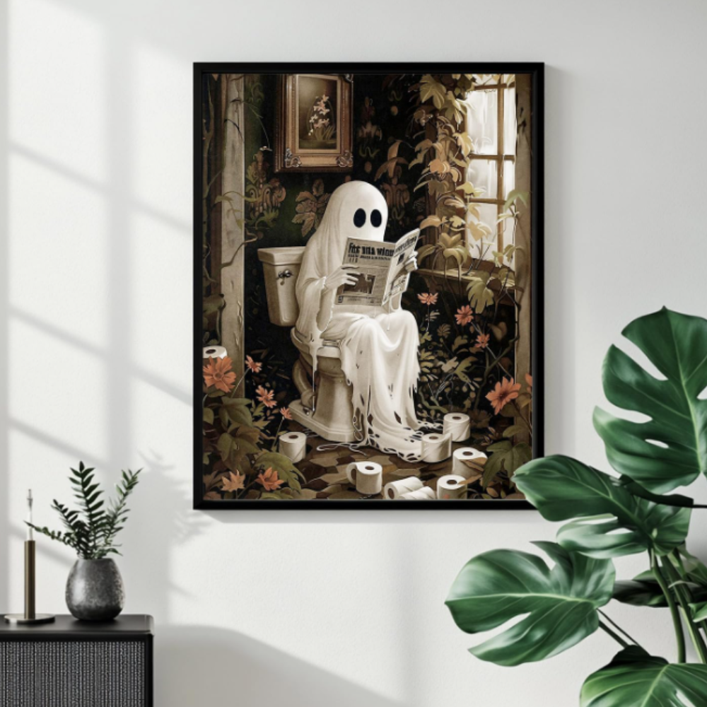 Mandun Halloween Ghost Paint by Numbers Kit Acrylic DIY Home Decor