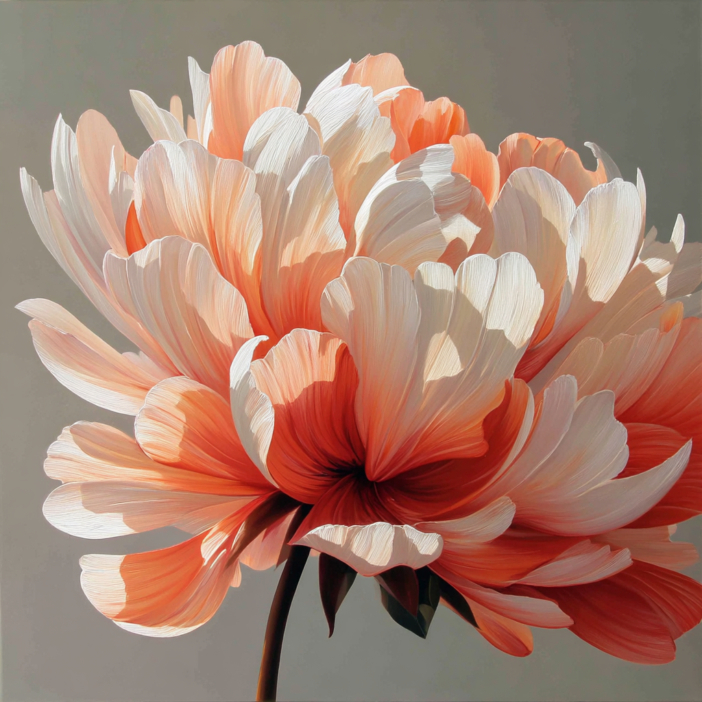 Georgia OKeeffe Inspired Desert Bloom DIY paint by numbers