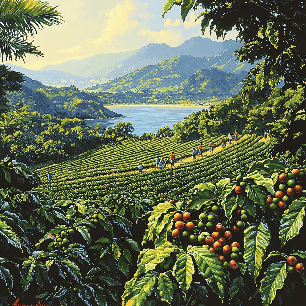 Kona Coffee Farm - Hawaii Painting Number Kit