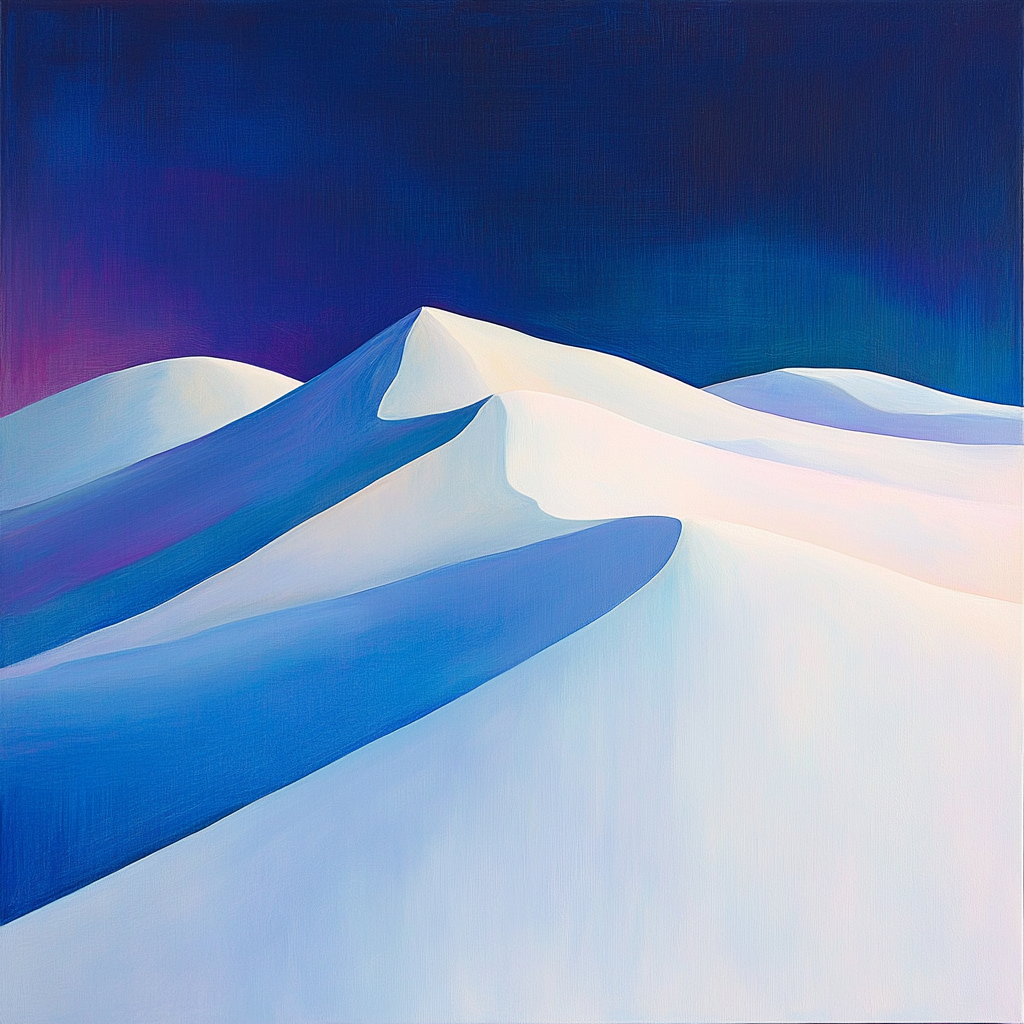 Lawren Harris Inspired Radiant Snowbound Ridge paint by numbers