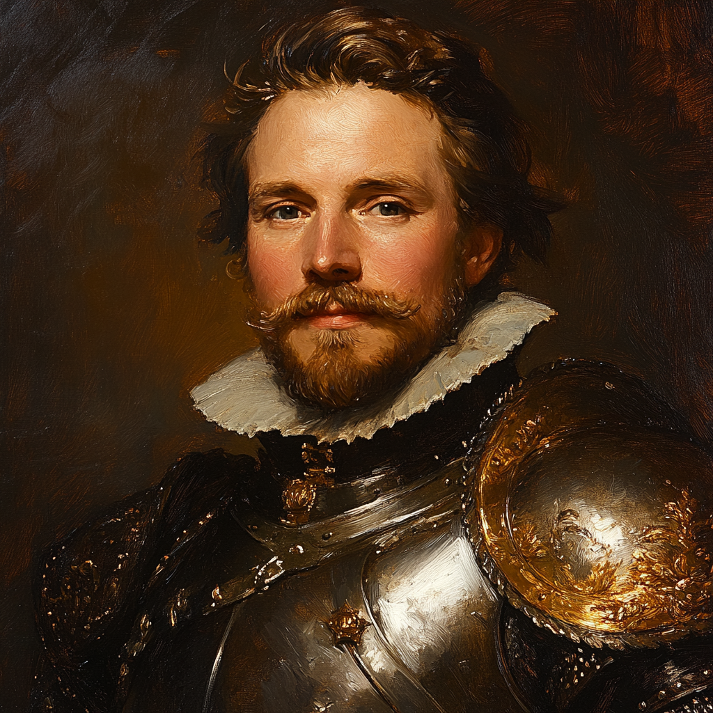 Rembrandt Inspired Historical Warrior Portrait paint by numbers