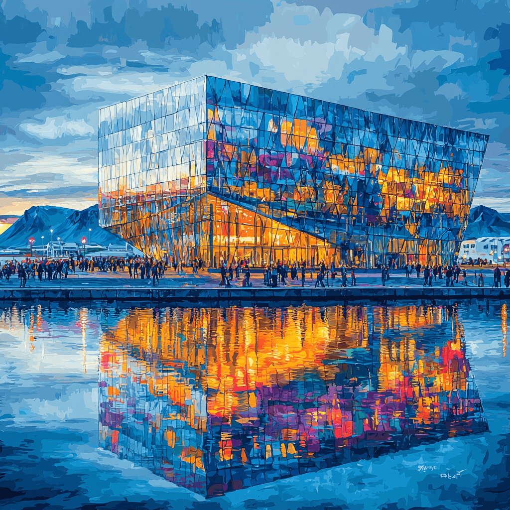 Reykjavik's Harpa Concert Hall Paint By Number