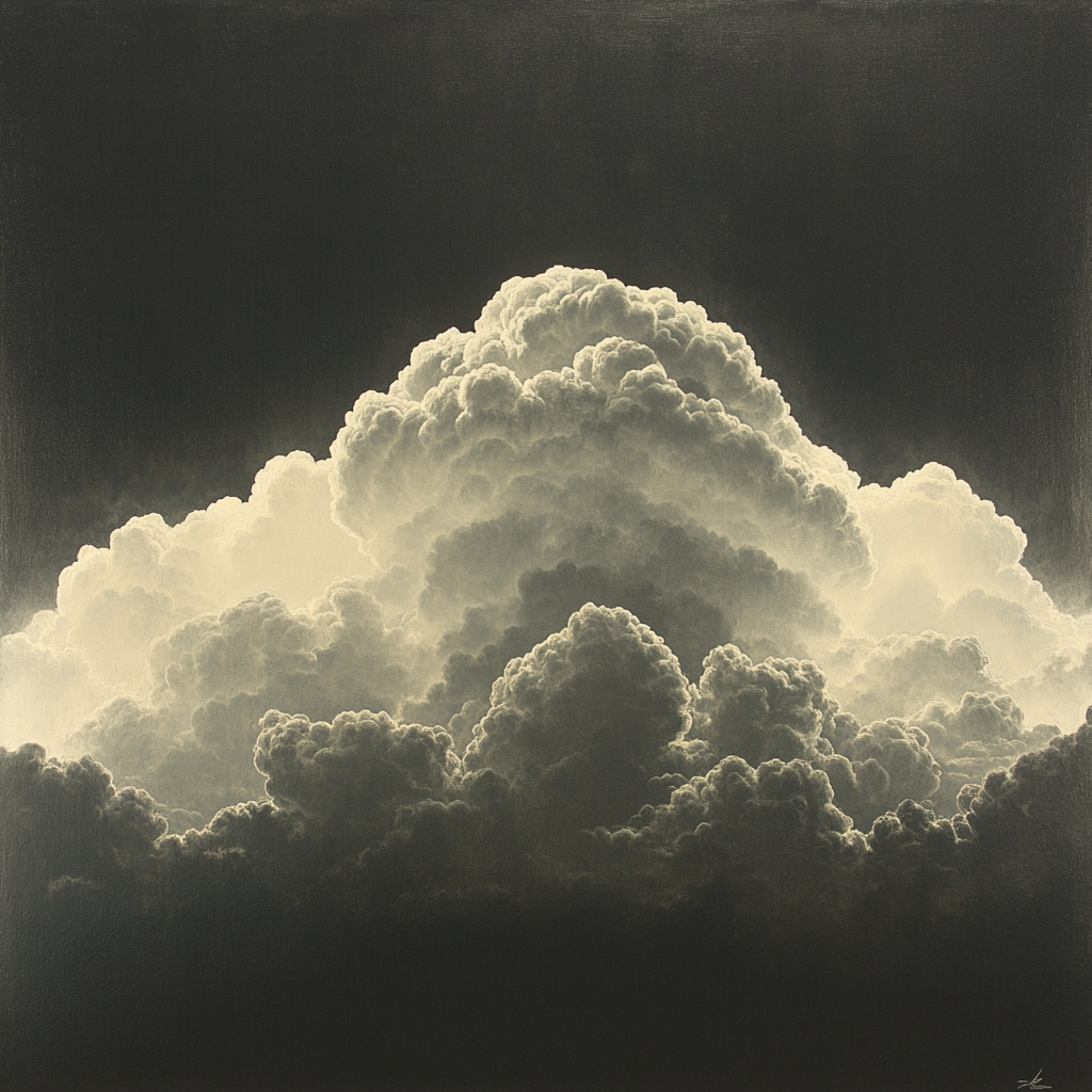 Caravaggio Inspired Thunderstorm Cumulus Number painting