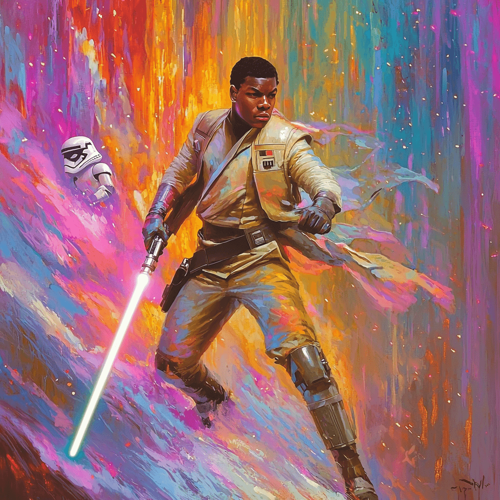 John Boyega: The Resilient Force Of Finn Number Painting