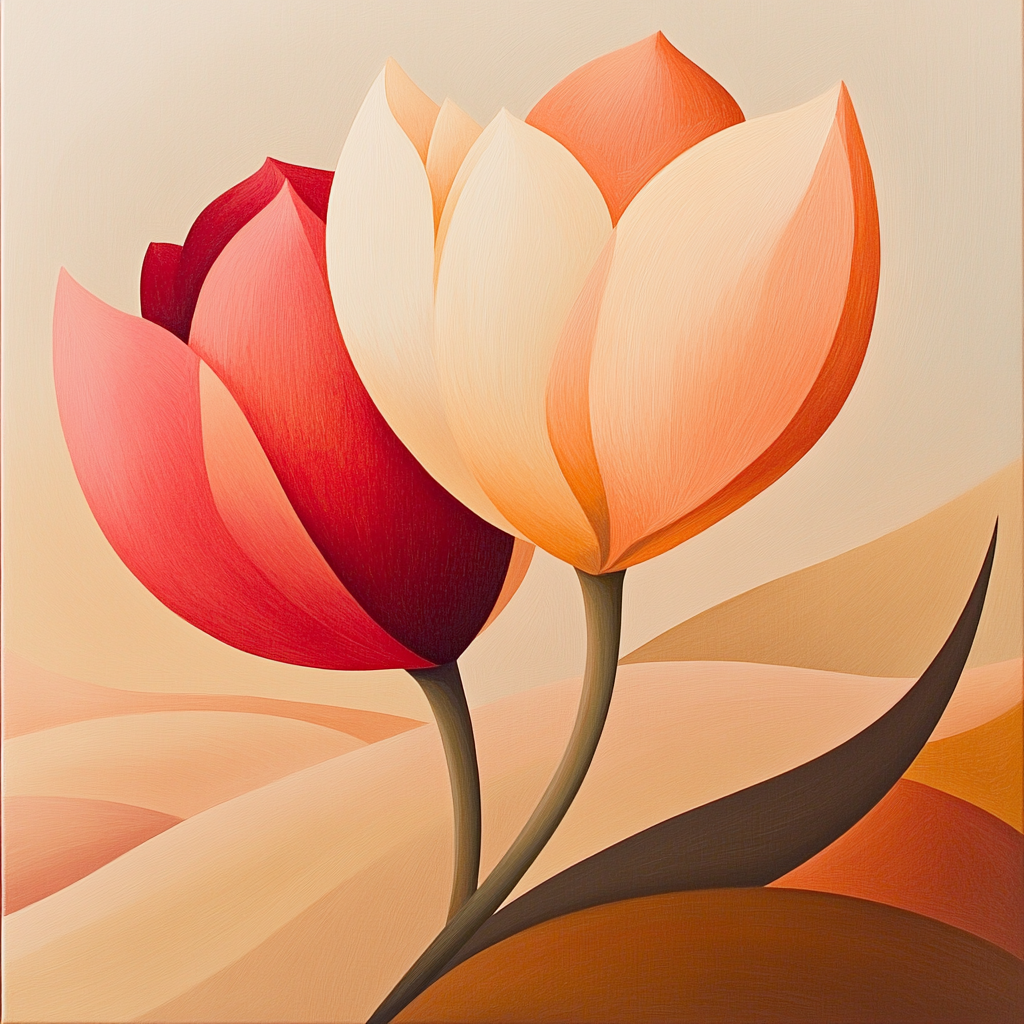 Georgia OKeeffe Inspired Desert Flowers Painting by numbers kit