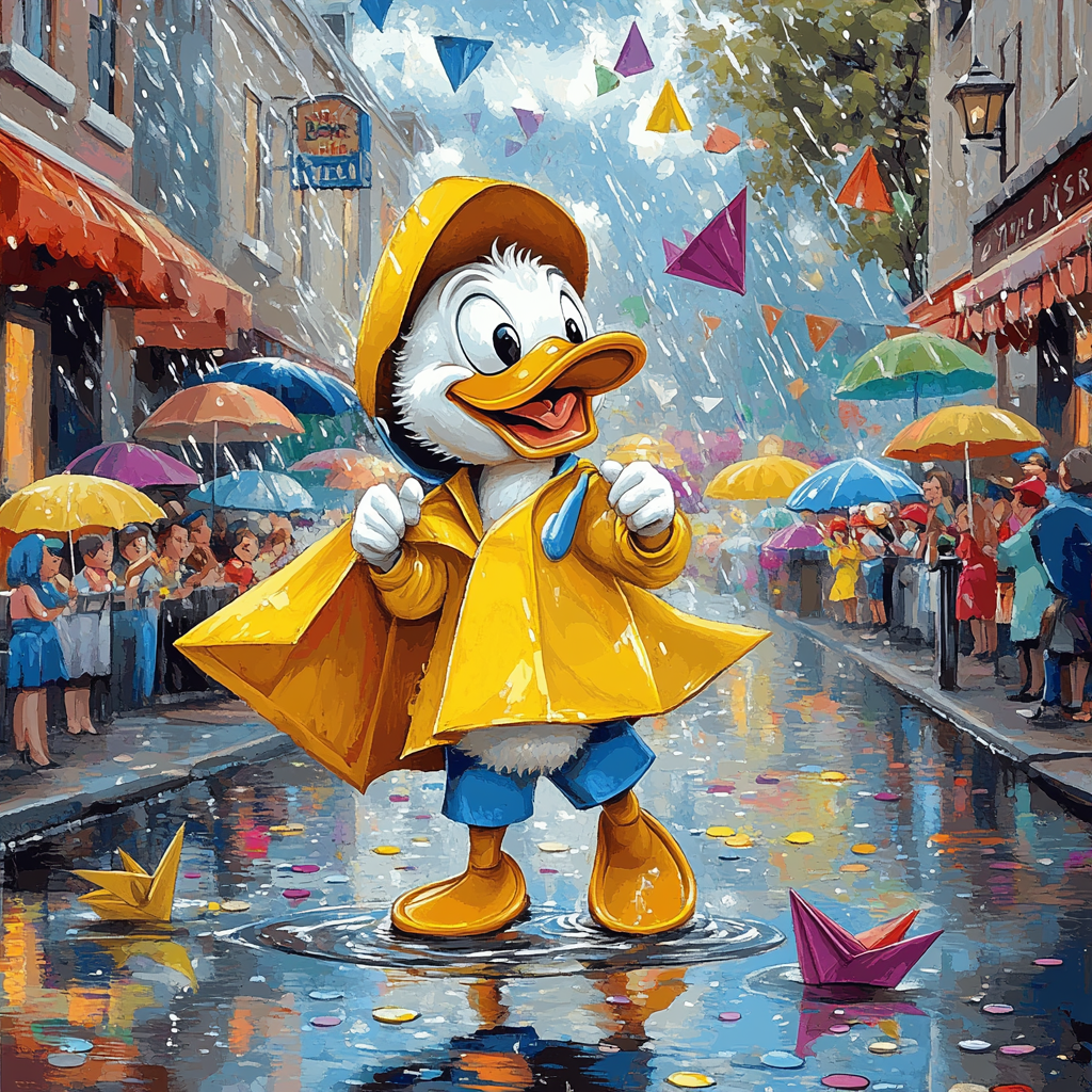 Donald Duck Rain Parade Numbered painting kits