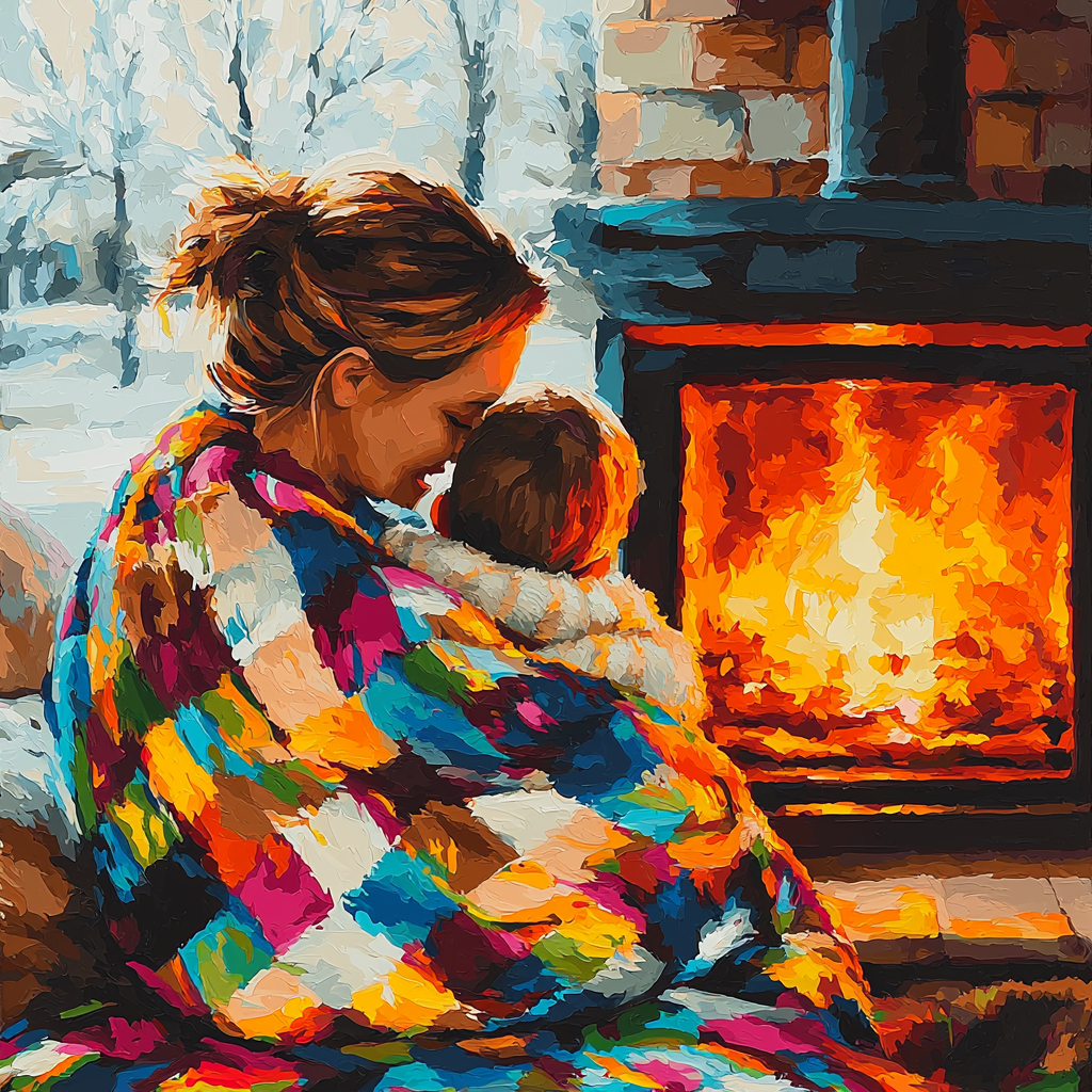 Warm Winter Snuggles Painting Number Kit