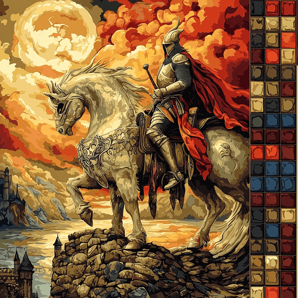 William Blake Inspired Medieval Legends Paint By Color