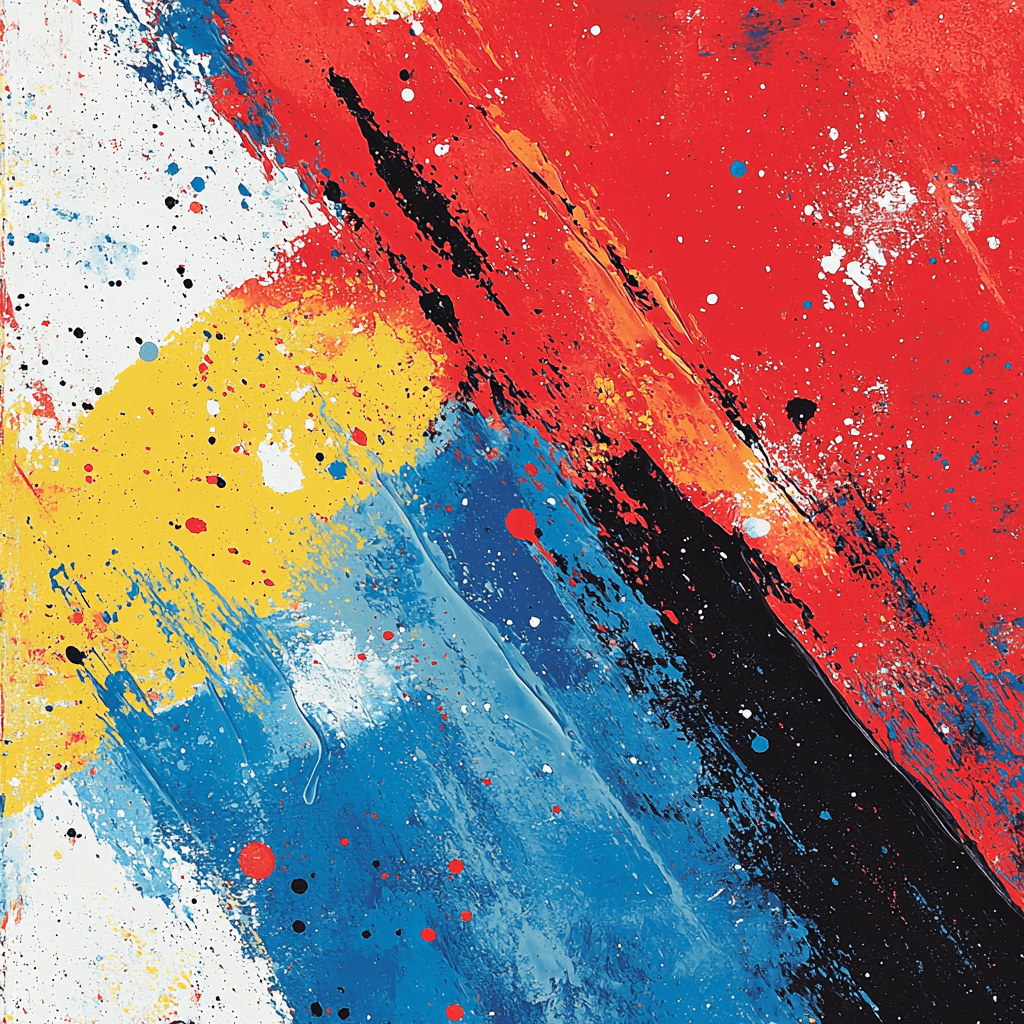 Jackson Pollock Inspired Abstraction In Motion DIY Paint By Numbers
