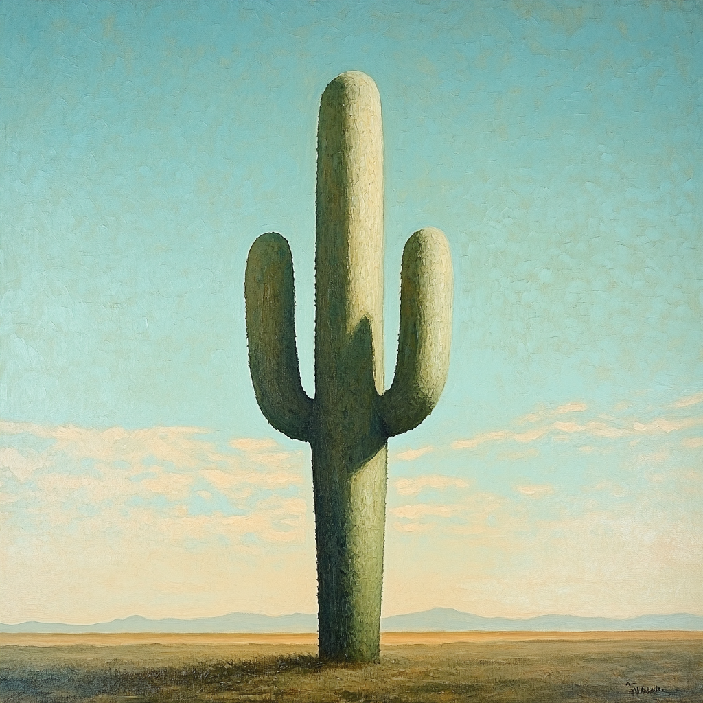 Georgia OKeeffe Inspired Desert Cactus paint by color