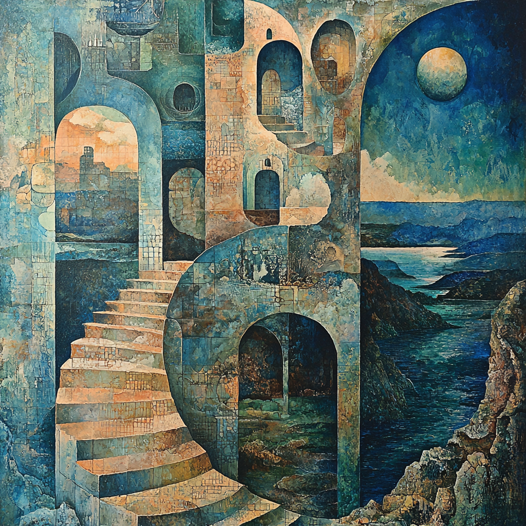 Max Ernst Inspired Dreamscapes Of The Mind Painting Number Kit