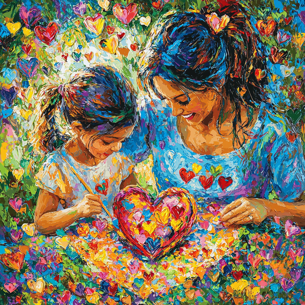 Hearts Connected Paint By Color