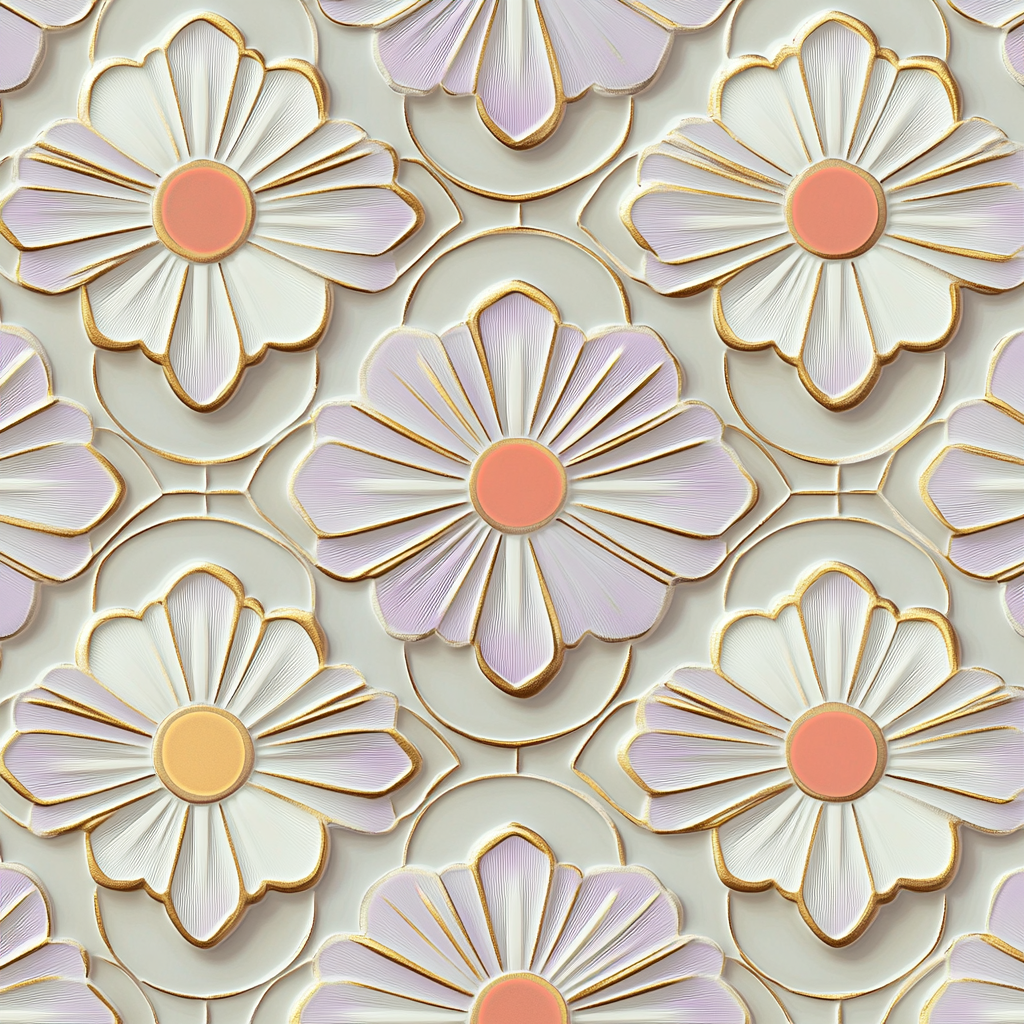 Alphonse Mucha Inspired Dawn Of Petal Geometry painting number kit