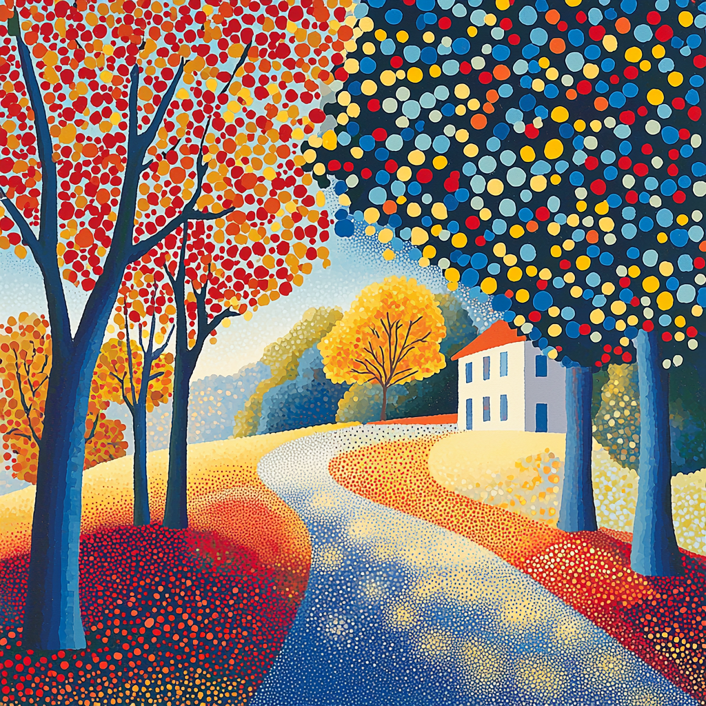 Georges Seurat Inspired Abstract Geometric Whirl Paint By Numbers Kits