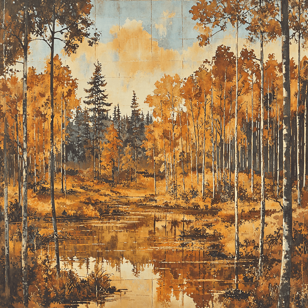 Alfred Sisley Inspired Autumnal Echoes Paint By Color