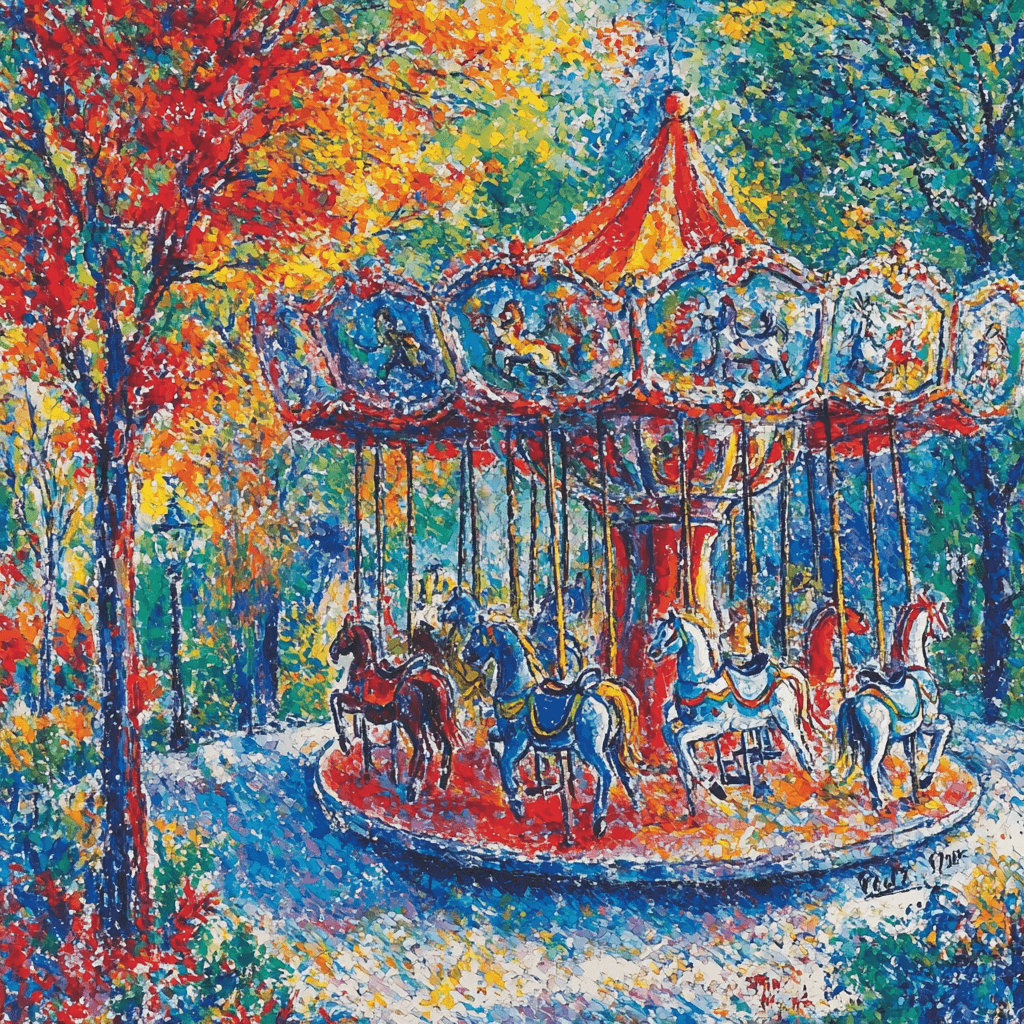 Marc Chagall Inspired Whimsical Carousel Delight Paint By Numbers Kits
