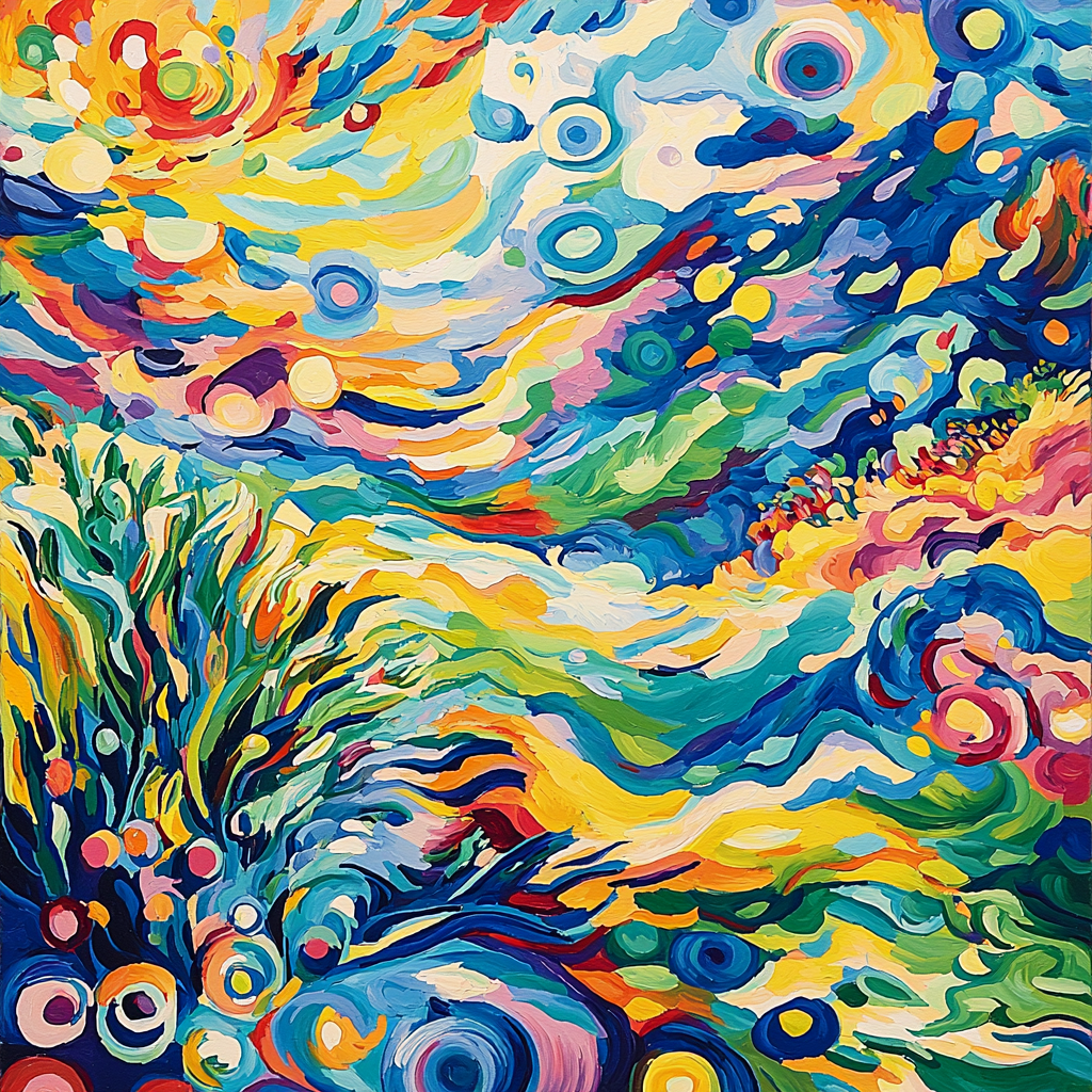 Wassily Kandinsky Inspired Abstract Nature Dance Painting Number Kit