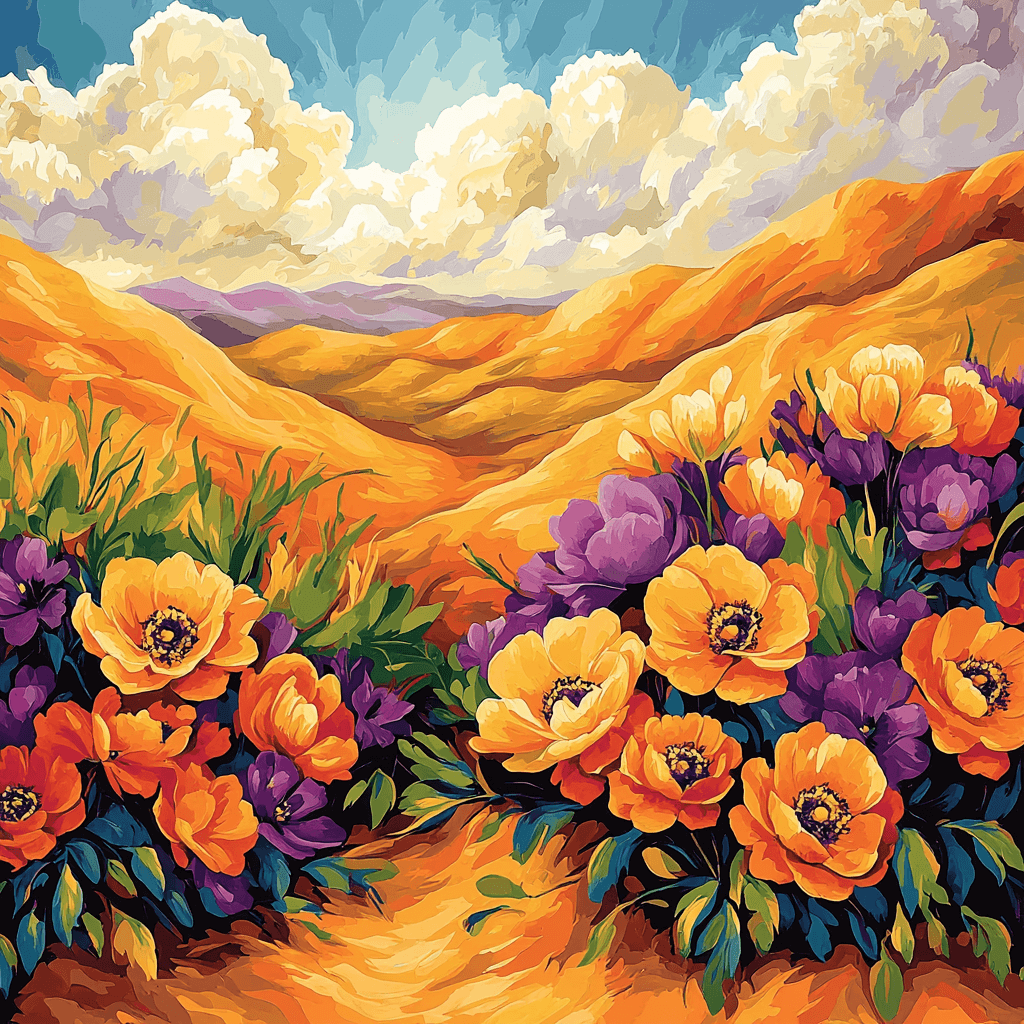 Georgia O’Keeffe Inspired Desert Blooms Paint By Numbers