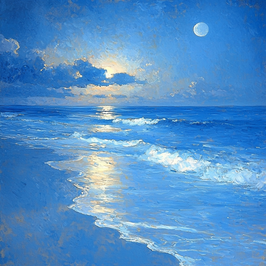 Eugène Boudin Inspired Moonlit Shores Numbered Painting Kits