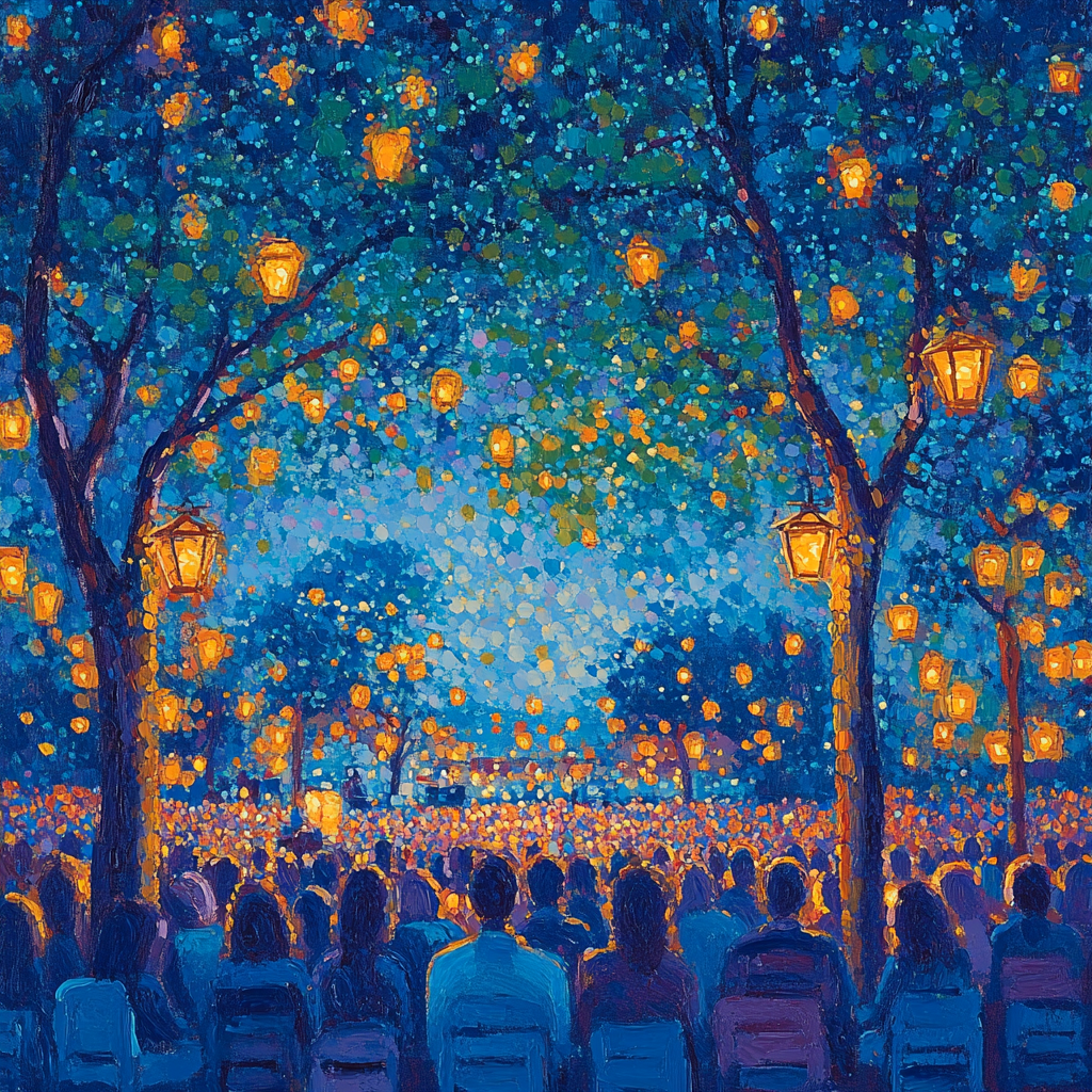 Seurat Inspired Evening Concert painting number kit