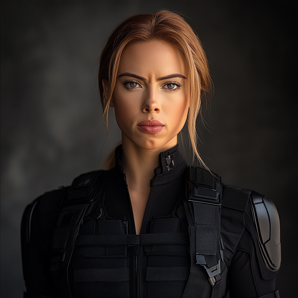 Scarlett Johansson: Embodying The Shadowy Grace Of Black Widow Painting by numbers kit