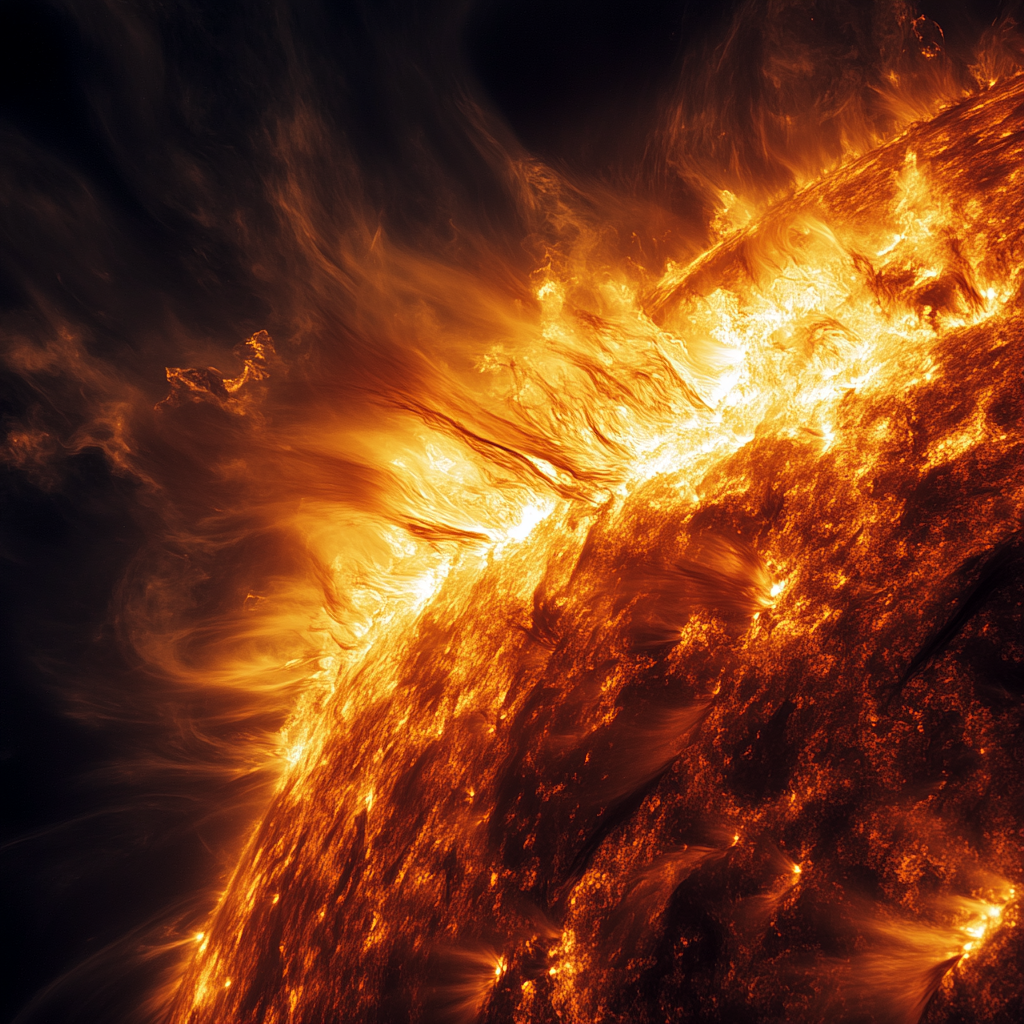 Caravaggio Inspired Solar Flare Dance Number painting