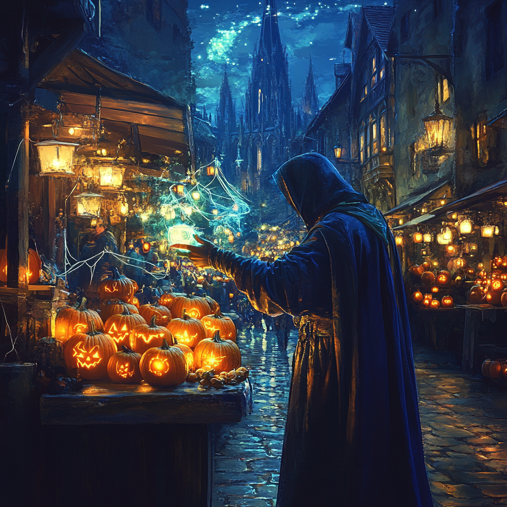 Halloween Night Market Sorcerer Paint by numbers kits