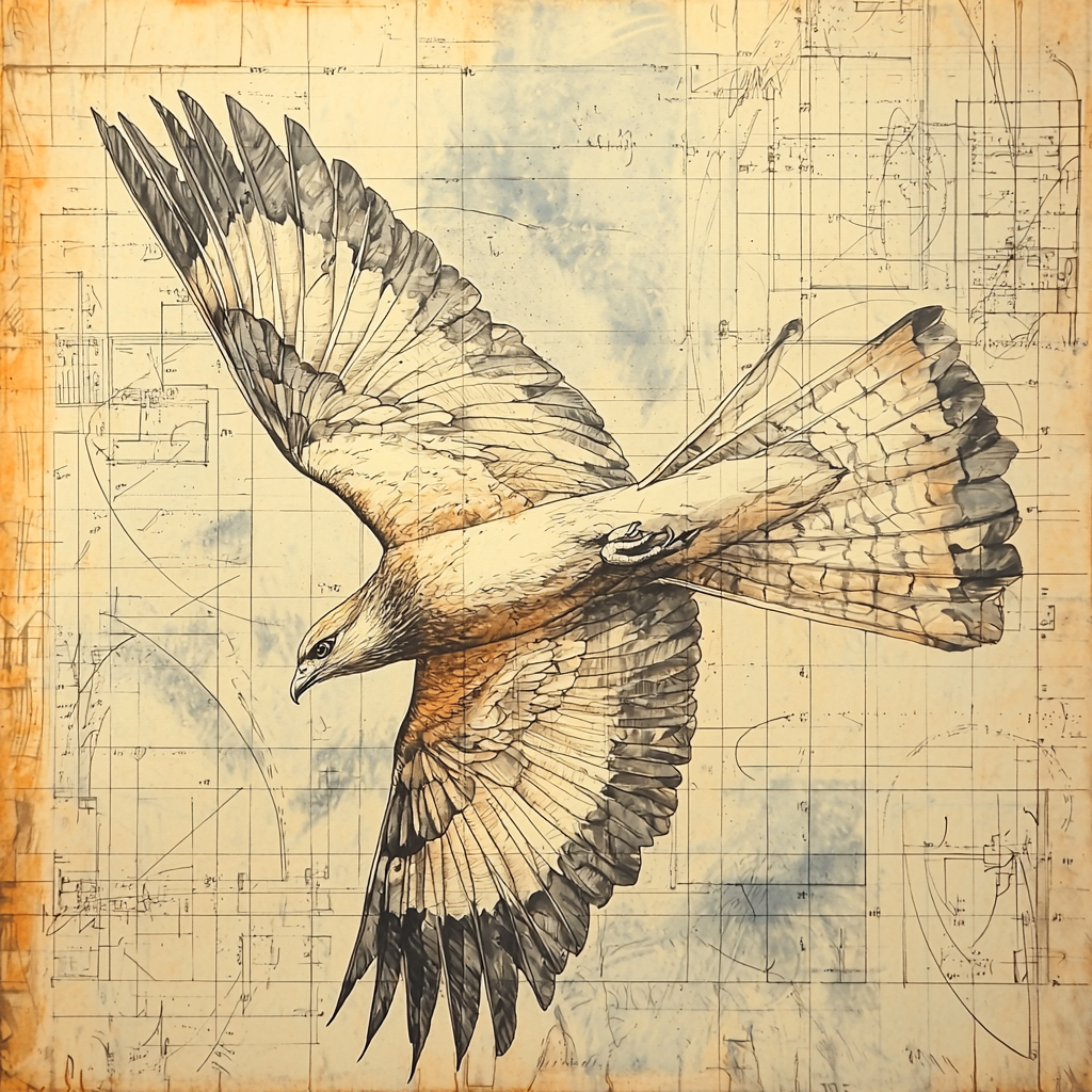 Leonardo Da Vinci Inspired Wings Of Elegance Paint By Number