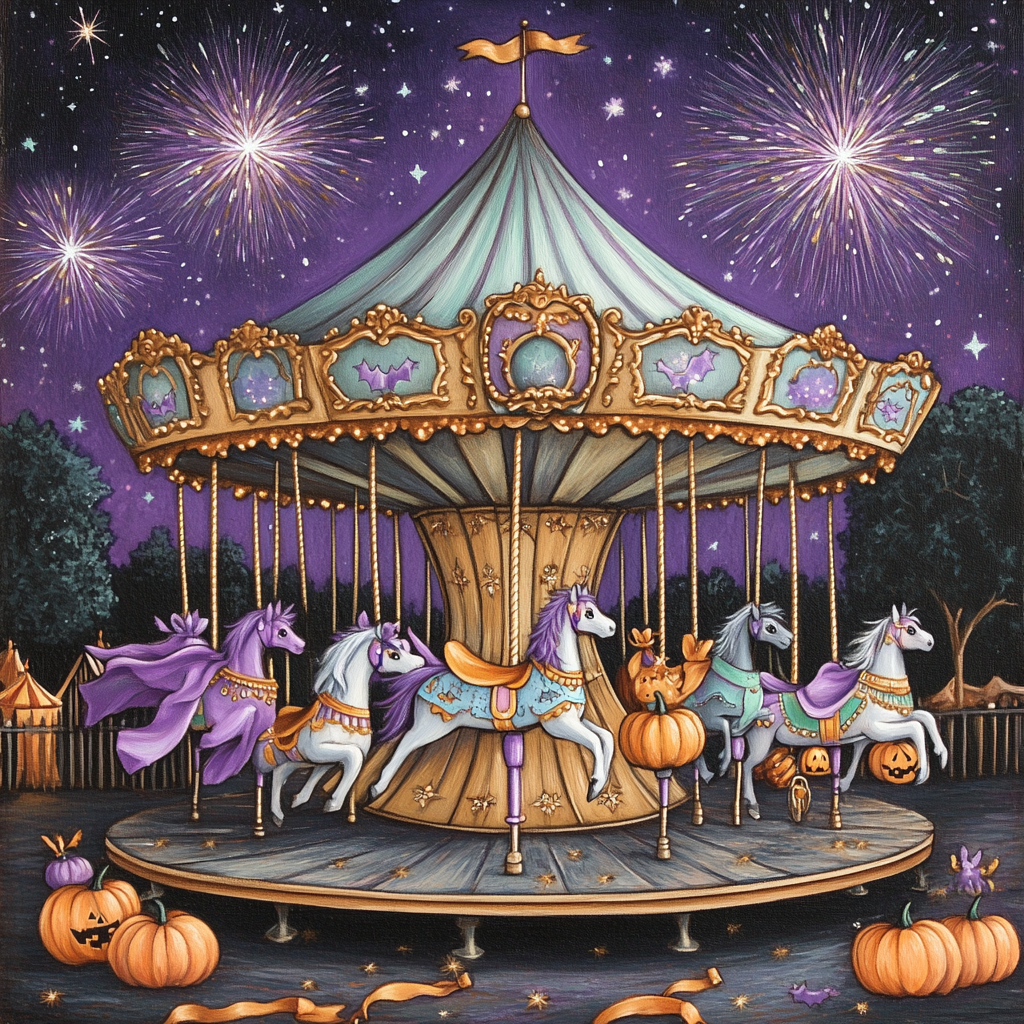 Haunted Carousel Of Enchanted Toys Numbered painting kits