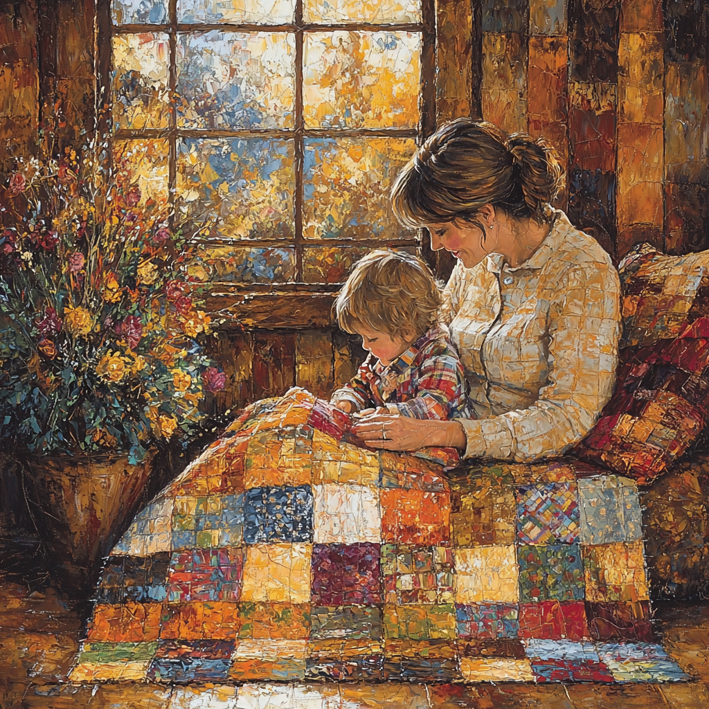 Warm Hearts, Cozy Quilts Number Painting