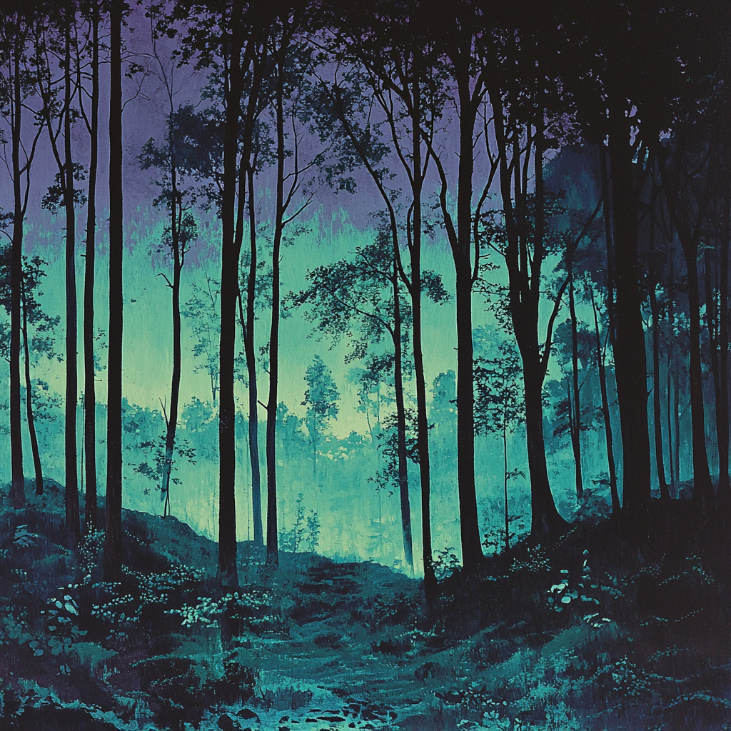 Caspar David Friedrich Inspired Gothic Forest Twilight DIY Paint By Numbers