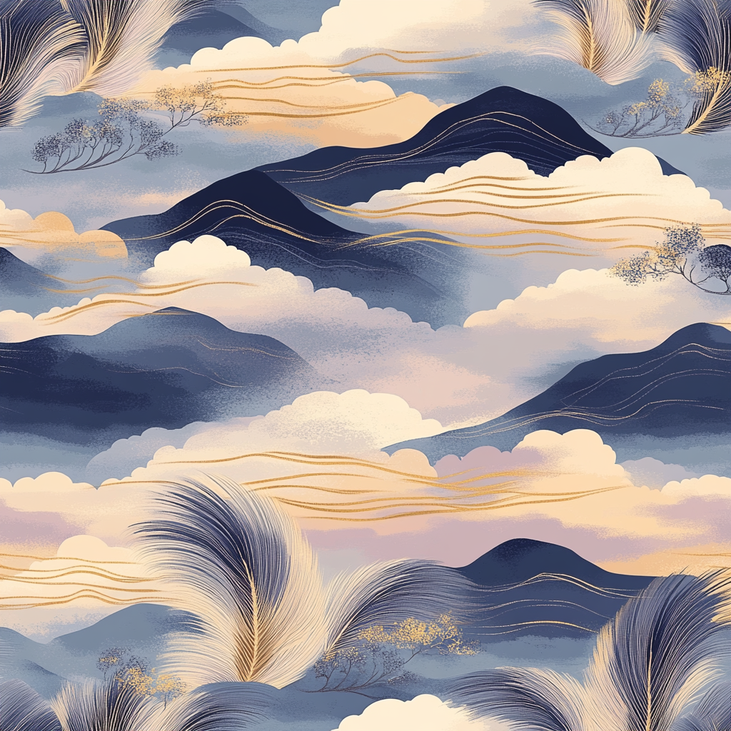 Hiroshige Inspired Evening Crane Sky Pattern Paint by numbers kits