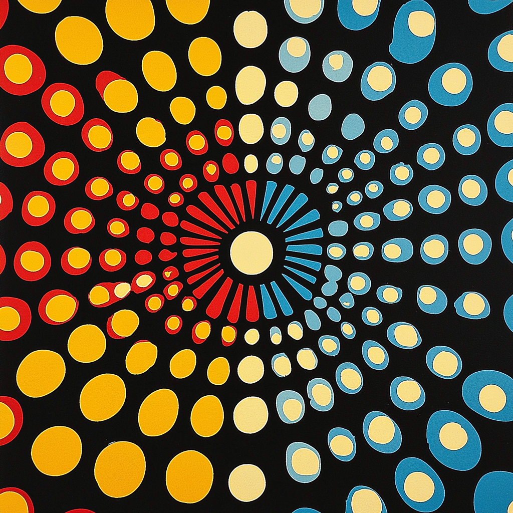 Yayoi Kusama Inspired Vibrant Echoes Of Infinity DIY Paint By Numbers