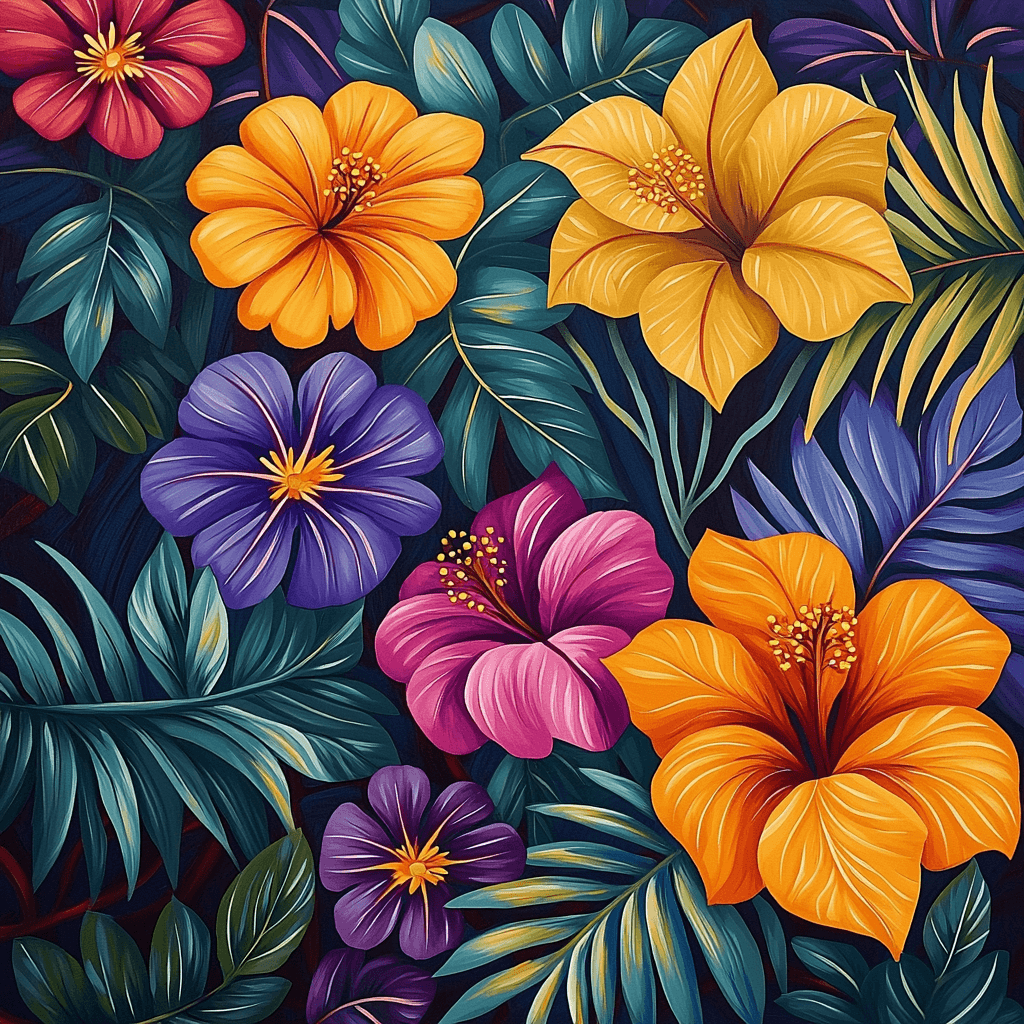 Frida Kahlo Inspired Kahlo's Botanical Paradise Numbered Painting Kits