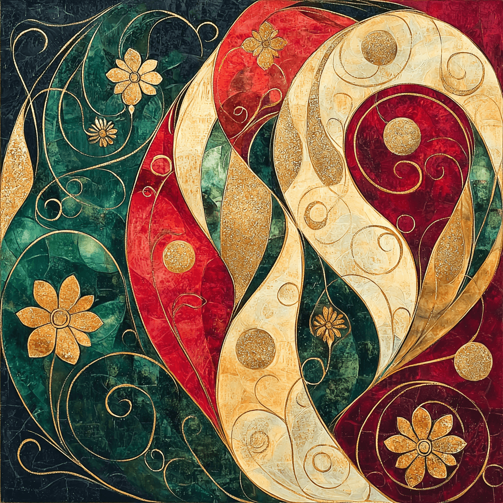 Gustav Klimt Inspired Abstract Connections Paint By Color