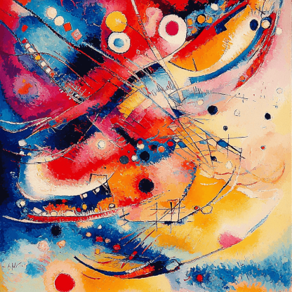 Wassily Kandinsky Inspired Abstract Harmony In Color Numbered Painting Kits