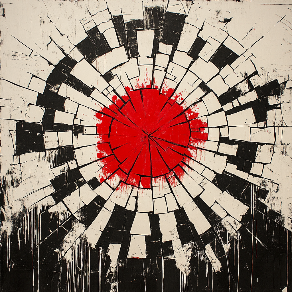 Banksy Inspired War Scar Mosaic Paint by numbers art