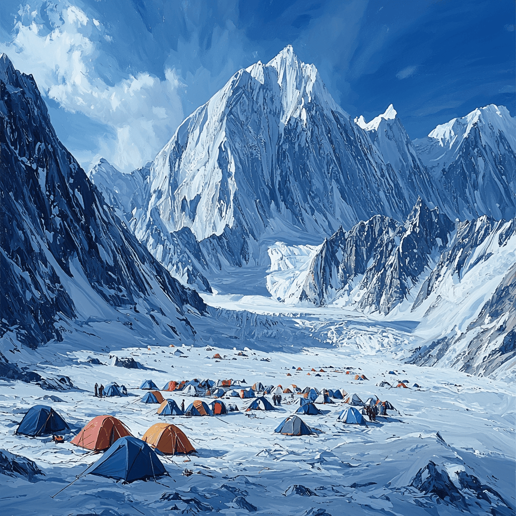 Mount Everest Base Camp Numbered Painting Kits
