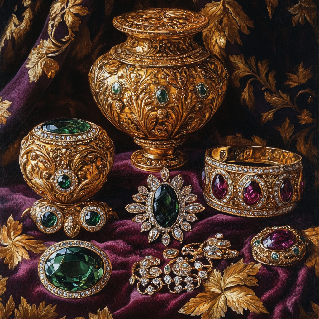 Gustav Klimt Inspired Decorative Jewelry Still Life Paint by numbers kits