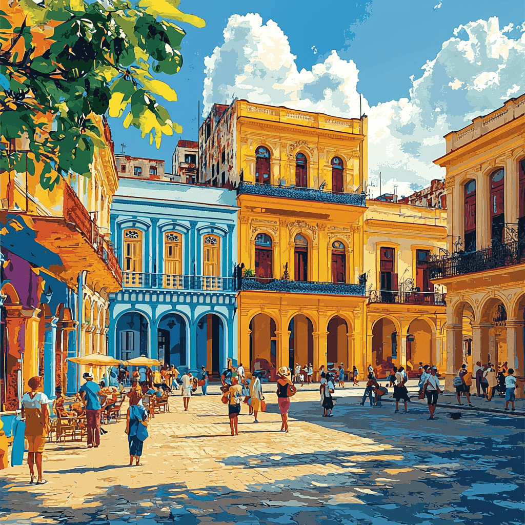 Havana's Old Town Paint By Number