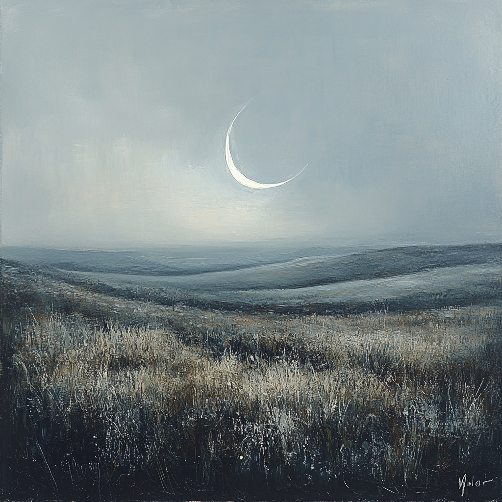 Francisco Goya Inspired Barren Moor Under Crescent Moon DIY paint by numbers