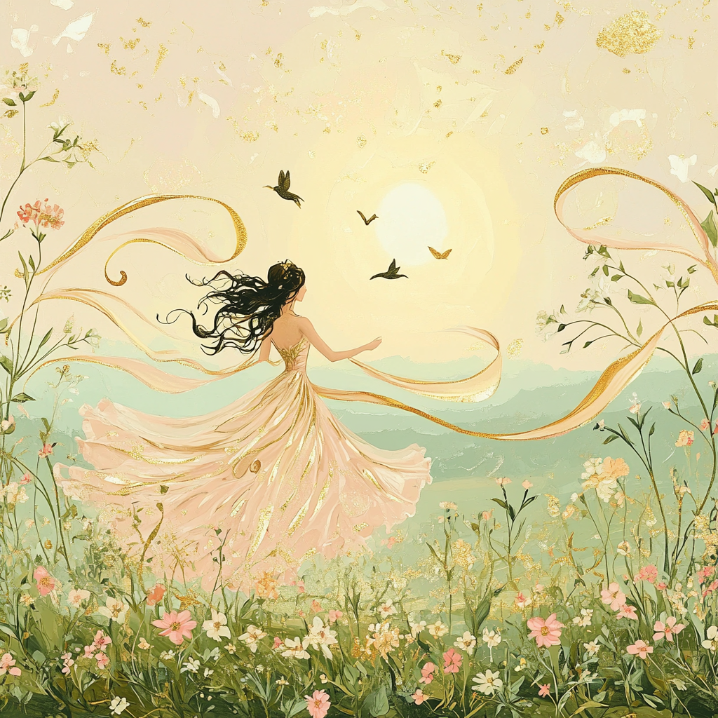 Aurora Meadow Waltz Painting by numbers kit