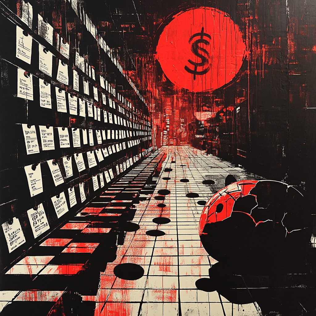 Banksy Inspired Market Of Shadows Paint by numbers art