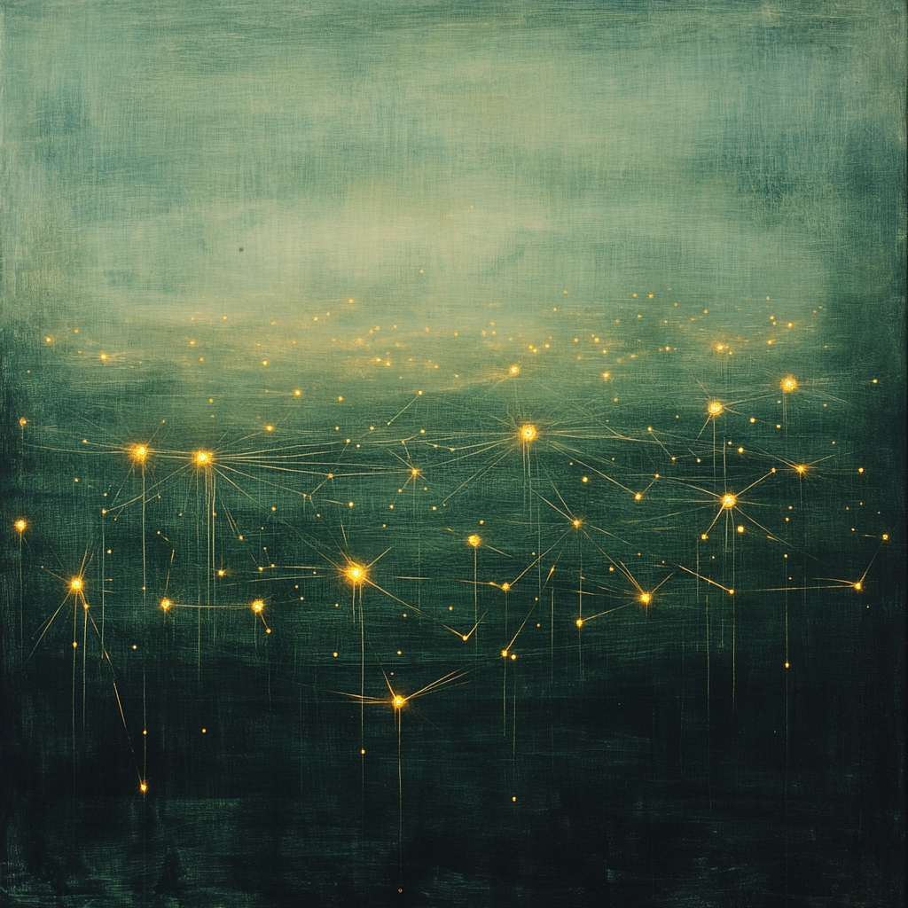 Max Ernst Inspired Whispering Constellations paint by color