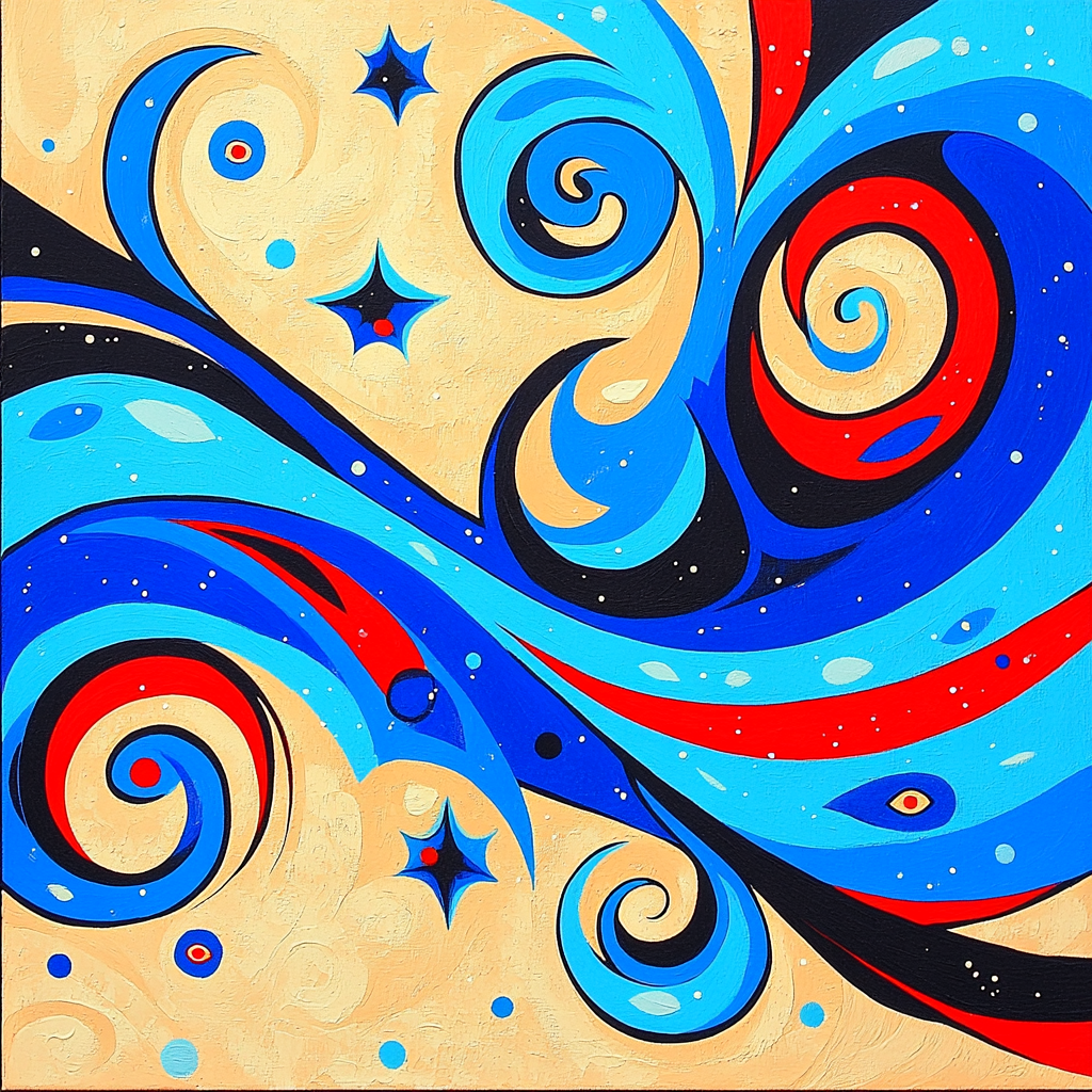 Joan Miró Inspired Tidal Dreamforms Painting by numbers kit