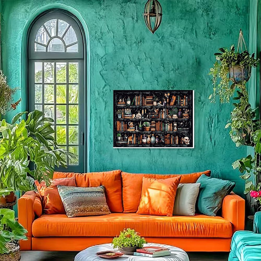 Halloween Horror Bookshelf Paint By Numbers Kit