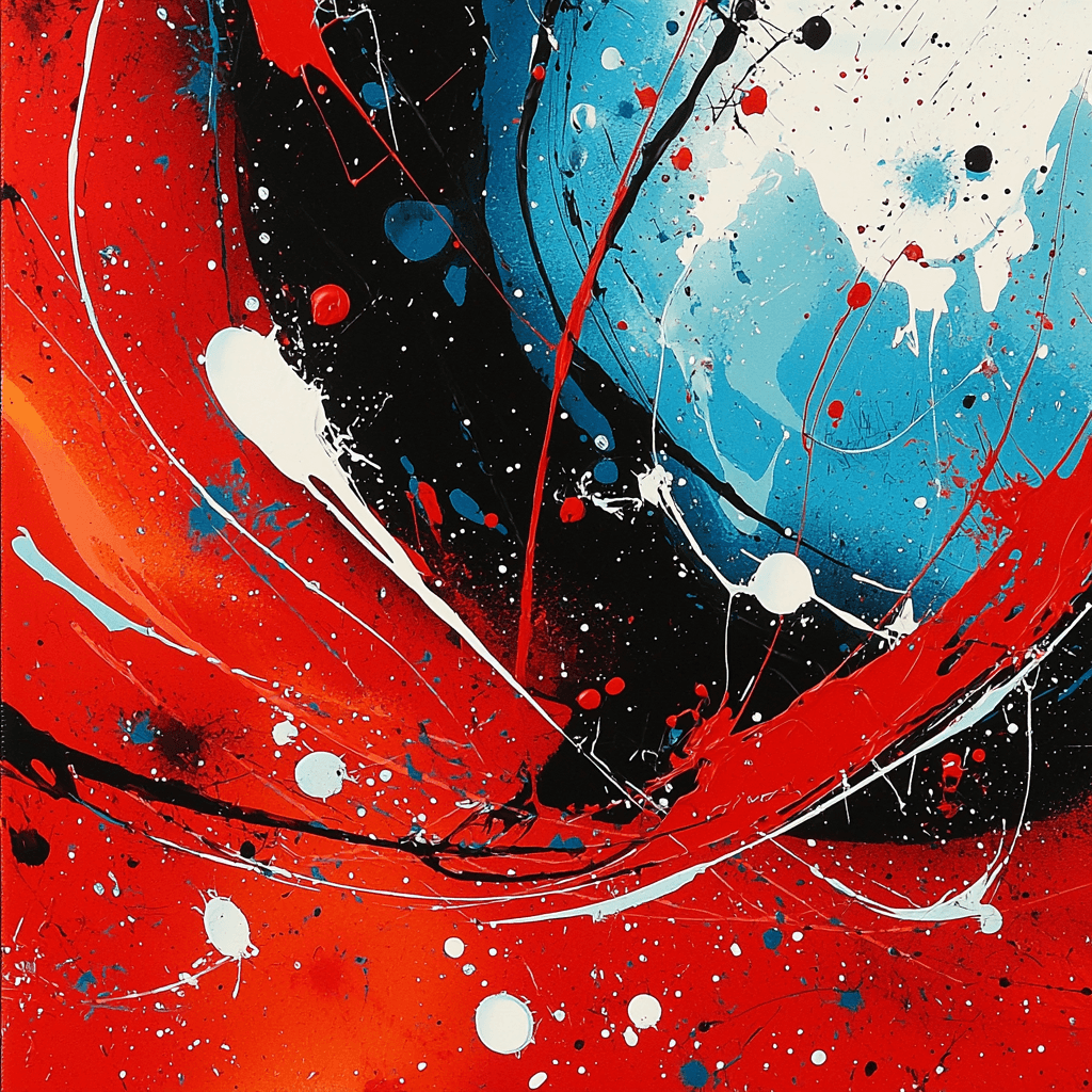 Jackson Pollock Inspired Reflections Of Time And Space Numbered Painting Kits