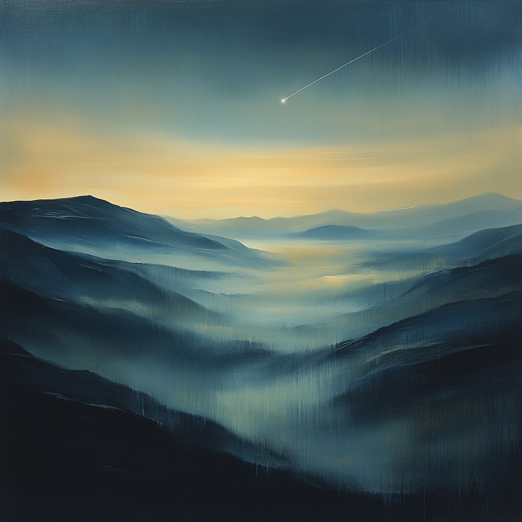 Zhao Mengfu Inspired Timeless Mist And Comet DIY paint by numbers