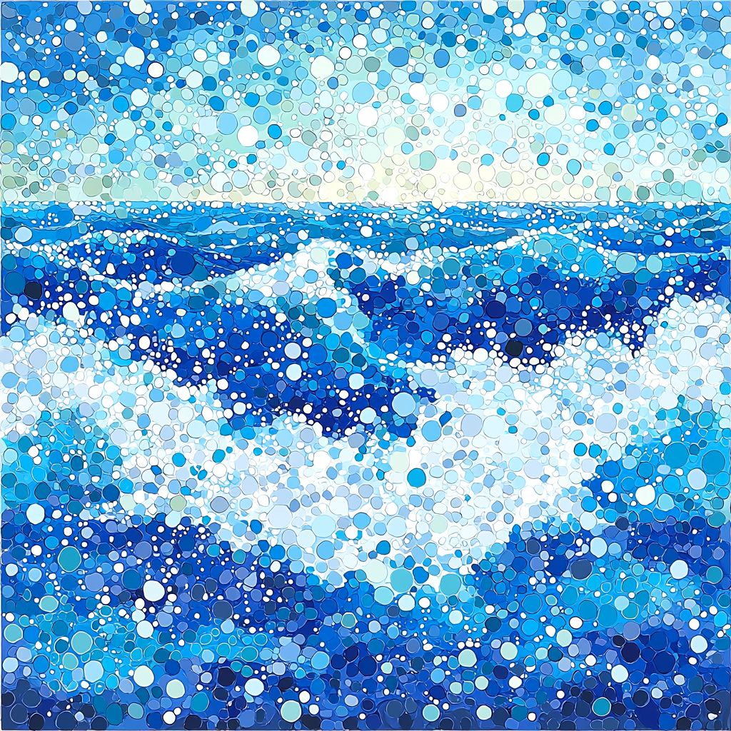 Georges Seurat Inspired Symphony Of The Sea Paint By Color